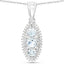 Conjunto de joyería de topacio azul y blanco genuino de 4.50 quilates en plata de ley