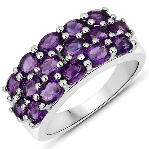 Ensemble de bijoux en améthyste véritable de 8,32 carats en argent sterling .925