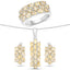 Ensemble de bijoux en argent sterling avec citrine véritable de 8,32 carats