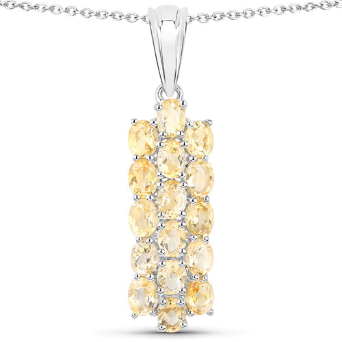 Ensemble de bijoux en argent sterling avec citrine véritable de 8,32 carats