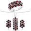 Ensemble de bijoux en argent sterling avec grenat de 10,40 carats