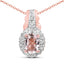 Conjunto de Joyería de Morganita de 2.28 Quilates y Topacio Blanco