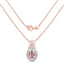 Conjunto de Joyería de Morganita de 2.28 Quilates y Topacio Blanco