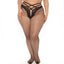 Sexy Cross-Strap Suspender Thigh-High Fishnet Tights with Lace Jacquard and Super Stretchy Large Mesh for Women" - Korvel