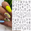 Elegantes Stickers de Uñas 3D - Diseños de Personajes y Flores