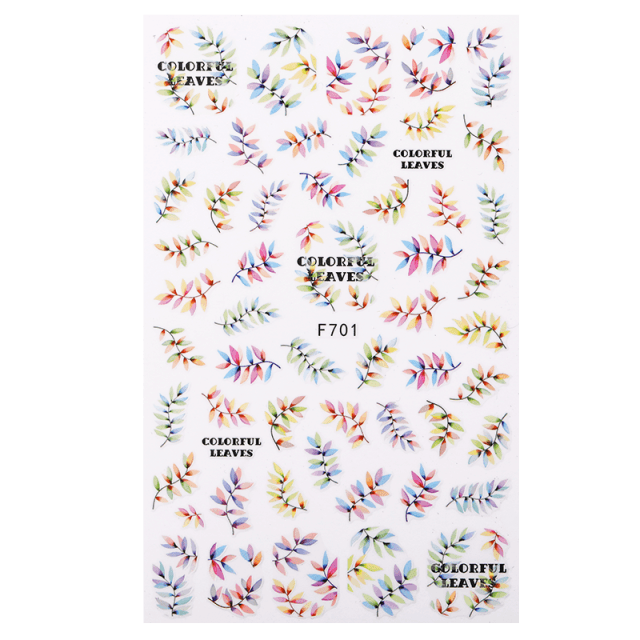 Elegantes Stickers de Uñas 3D - Diseños de Personajes y Flores
