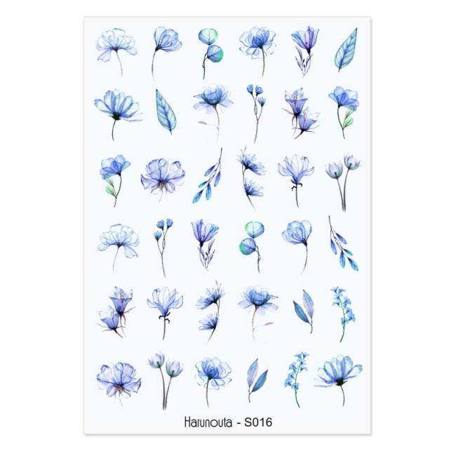 Elegantes Stickers de Uñas 3D - Diseños de Personajes y Flores