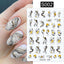 Elegantes Stickers de Uñas 3D - Diseños de Personajes y Flores