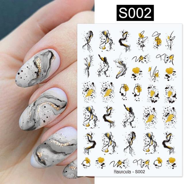 Elegantes Stickers de Uñas 3D - Diseños de Personajes y Flores