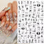 Elegantes Stickers de Uñas 3D - Diseños de Personajes y Flores
