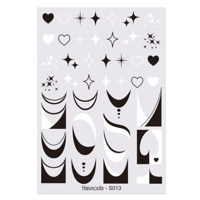 Elegantes Stickers de Uñas 3D - Diseños de Personajes y Flores