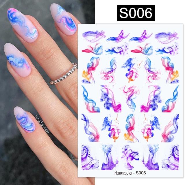 Elegantes Stickers de Uñas 3D - Diseños de Personajes y Flores