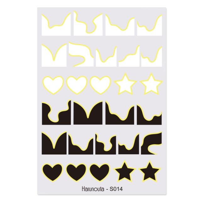 Elegantes Stickers de Uñas 3D - Diseños de Personajes y Flores