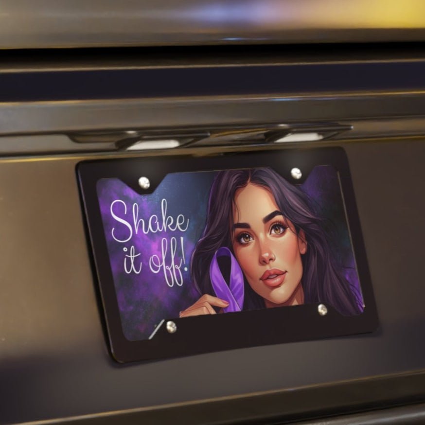 Shake It Off Vibrant Car License Plate