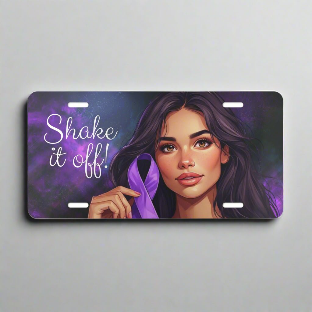 Shake It Off Vibrant Car License Plate