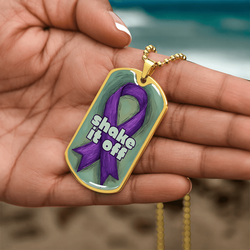 Shake It Off Dog Tag Necklace for Awareness