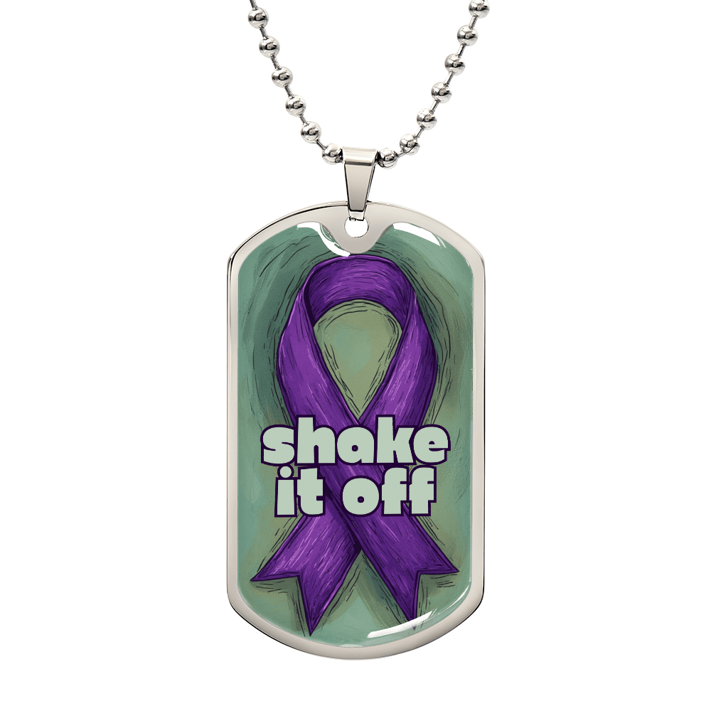 Shake It Off Dog Tag Necklace for Awareness