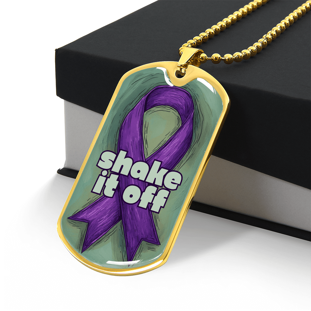Shake It Off Dog Tag Necklace for Awareness