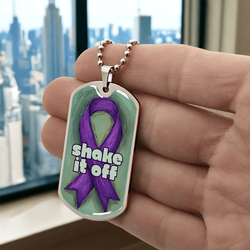 Shake It Off Dog Tag Necklace for Awareness