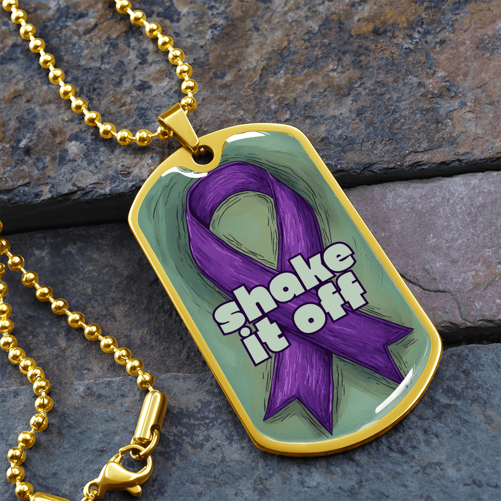 Shake It Off Dog Tag Necklace for Awareness