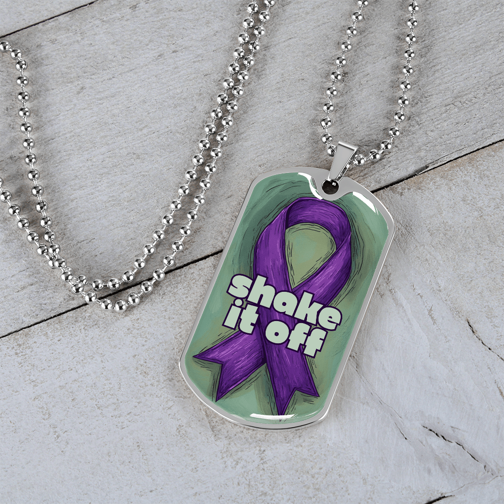 Shake It Off Dog Tag Necklace for Awareness