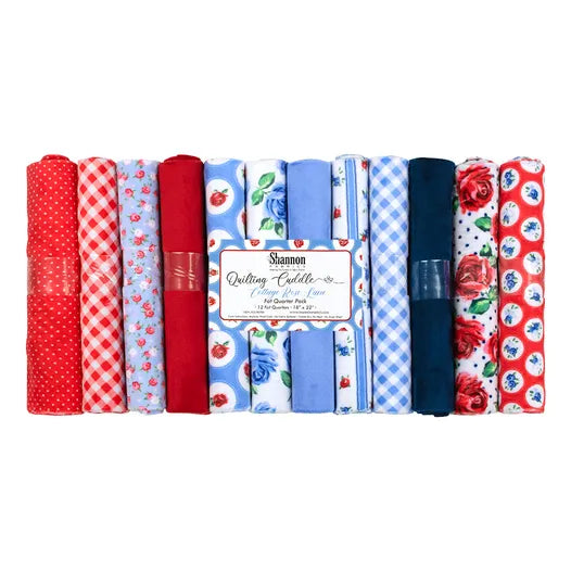 Quilting Cuddle Fat Quarter Pack - Cottage Blue Bonnet