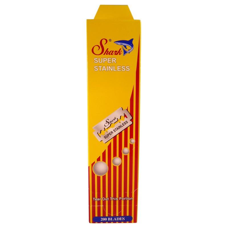 Lames de rasoir double tranchant en acier inoxydable Shark Super - Pack de 20x10
