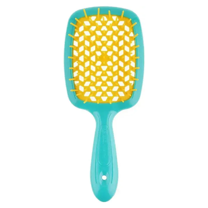 Cepillo para el cabello Janeke SuperBrush Turquesa y Amarillo