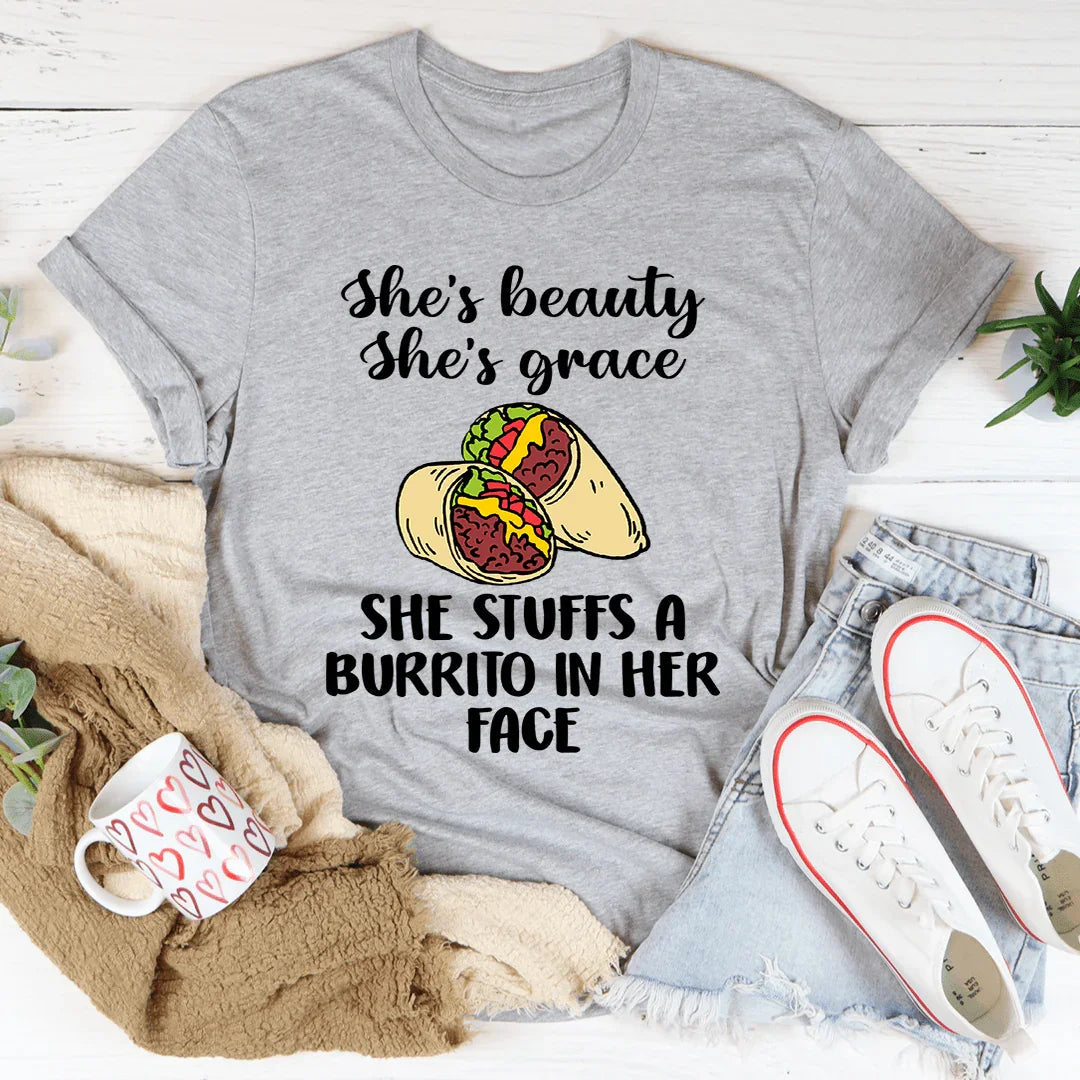 She's Beauty, She's Grace Burrito Tee