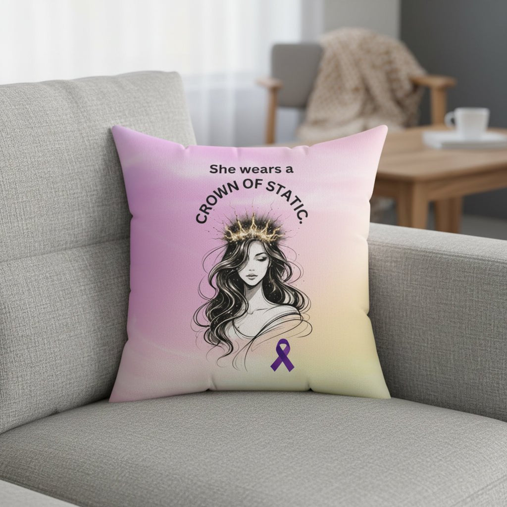 Coussin de soutien à la sensibilisation à l'épilepsie Crown of Static