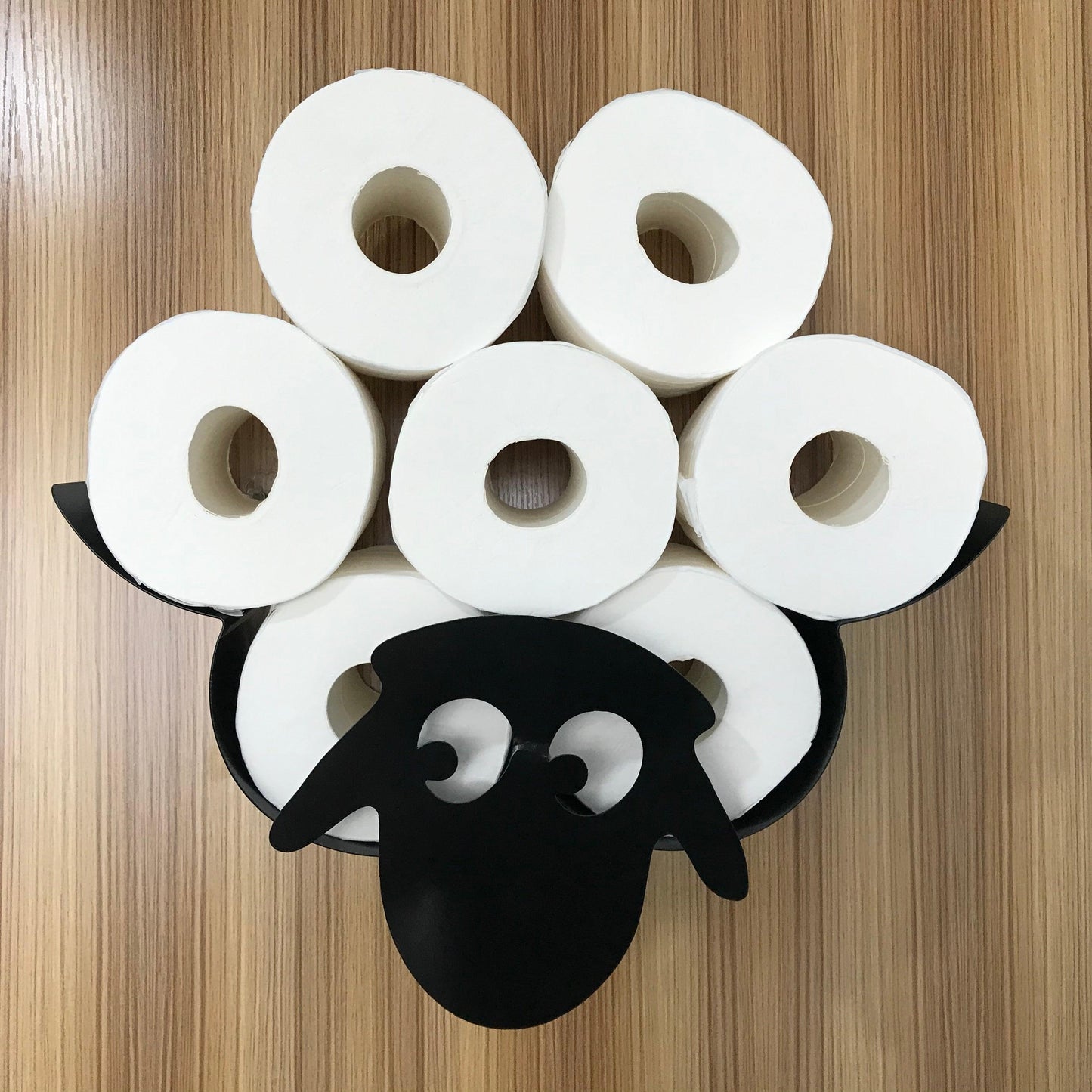 Porte-papier toilette en forme de mouton charmant - Rangement mural