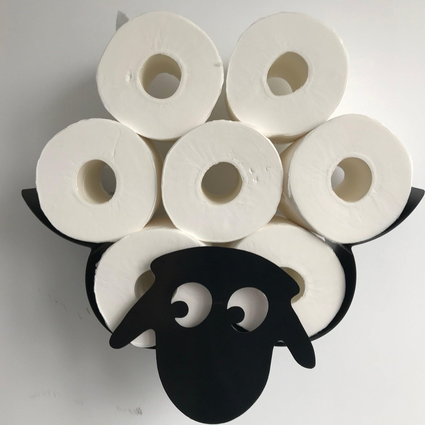 Porte-papier toilette en forme de mouton charmant - Rangement mural
