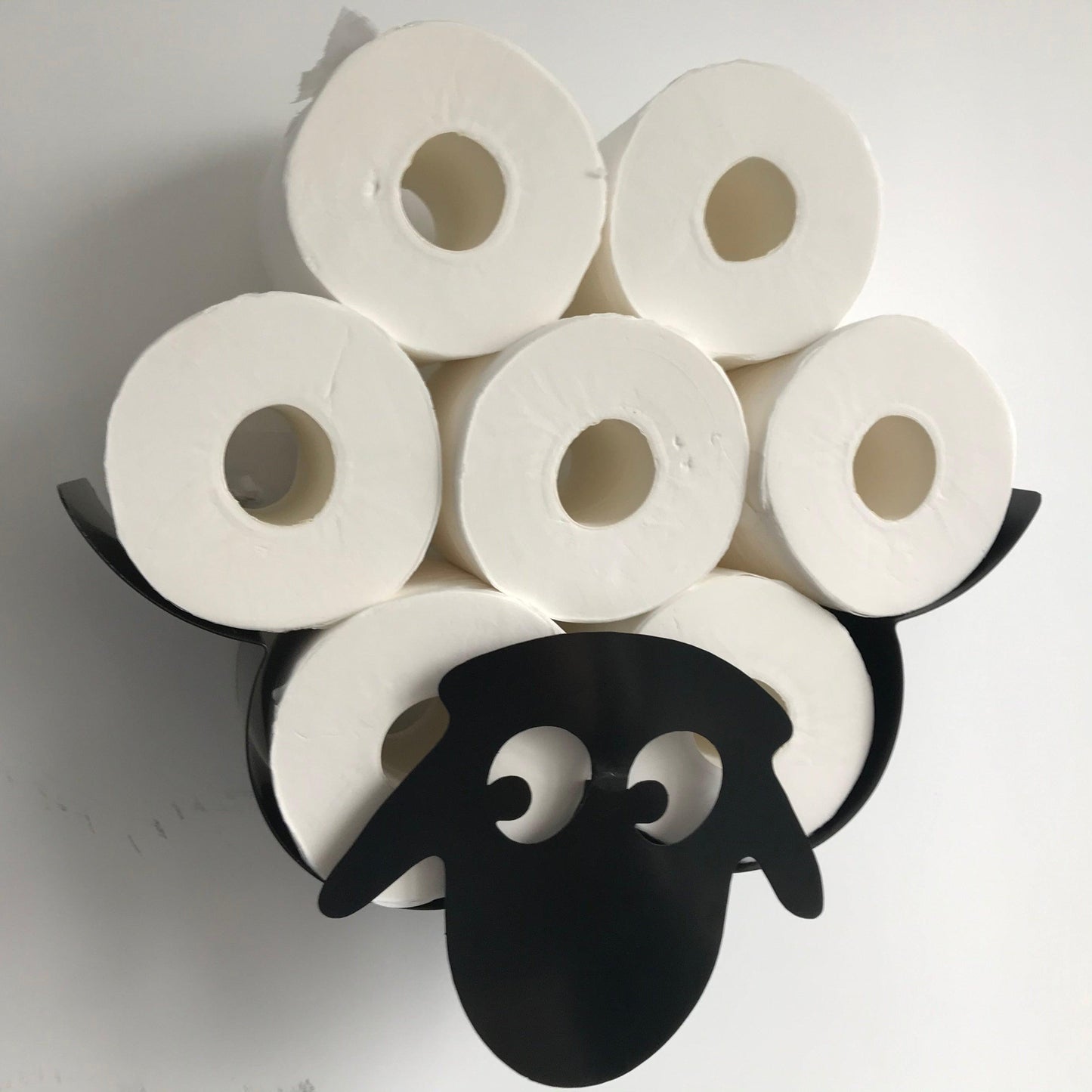 Porte-papier toilette en forme de mouton charmant - Rangement mural