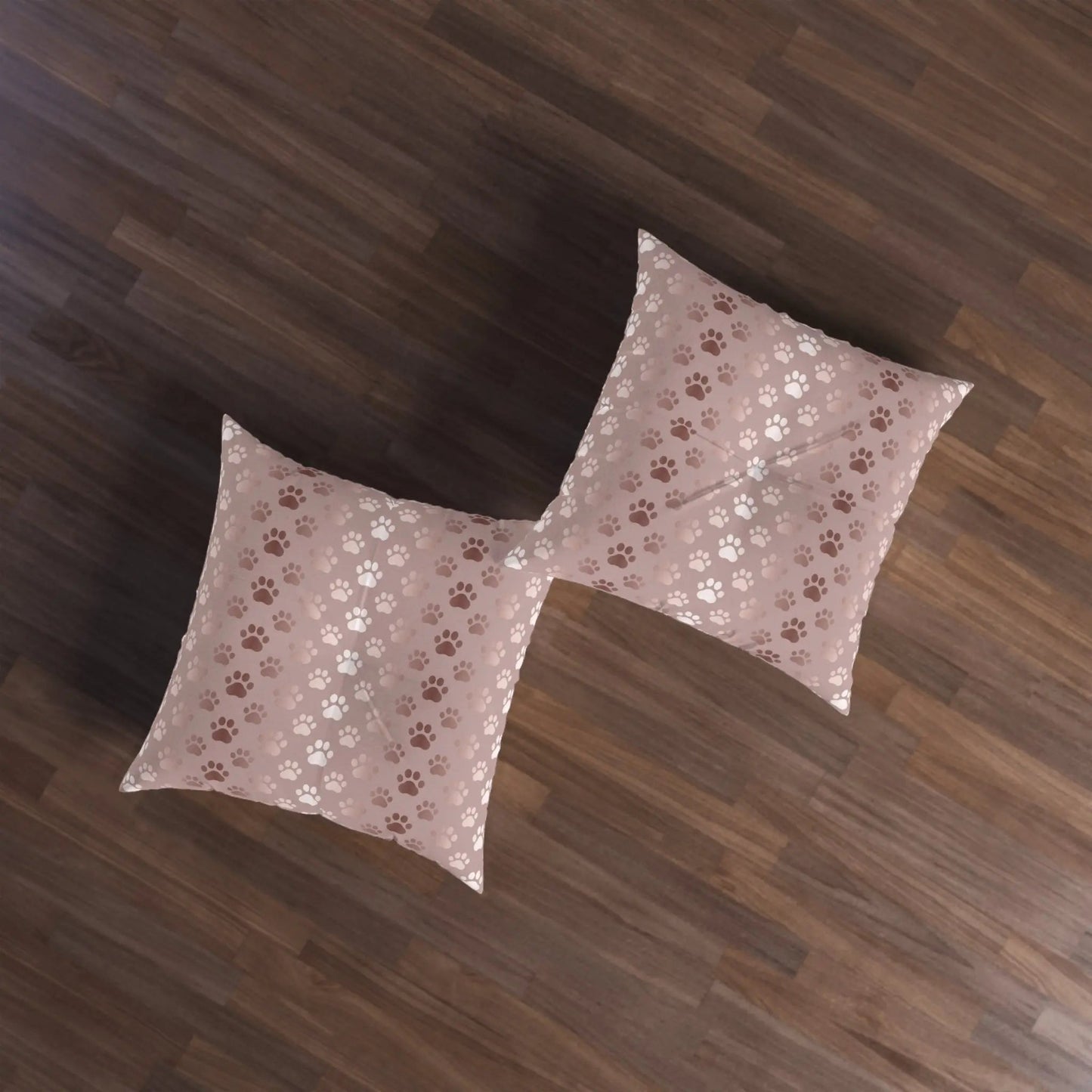 Coussin de sol tufté à motif de patte d'animal scintillant