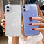Coque de téléphone transparente à paillettes brillantes pour modèles d'iPhone