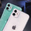 Coque de téléphone transparente à paillettes brillantes pour modèles d'iPhone