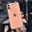 Coque de téléphone transparente à paillettes brillantes pour modèles d'iPhone