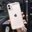 Coque de téléphone transparente à paillettes brillantes pour modèles d'iPhone