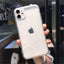 Coque de téléphone transparente à paillettes brillantes pour modèles d'iPhone