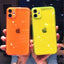 Coque de téléphone transparente à paillettes brillantes pour modèles d'iPhone