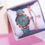 Reloj de Cuarzo para Mujeres con Pulsera de Cuero Elegante