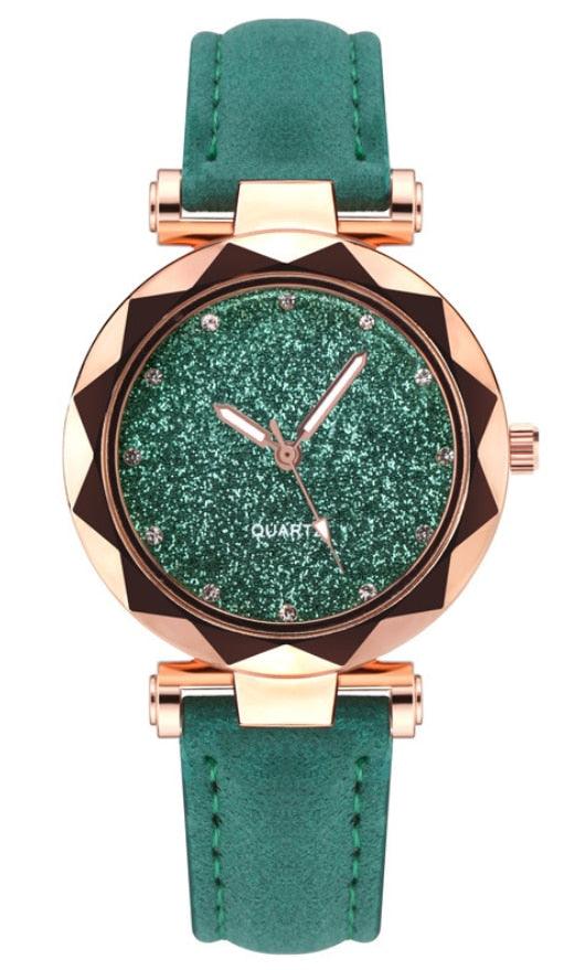 Reloj de Cuarzo para Mujeres con Pulsera de Cuero Elegante