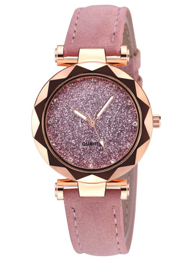 Reloj de Cuarzo para Mujeres con Pulsera de Cuero Elegante