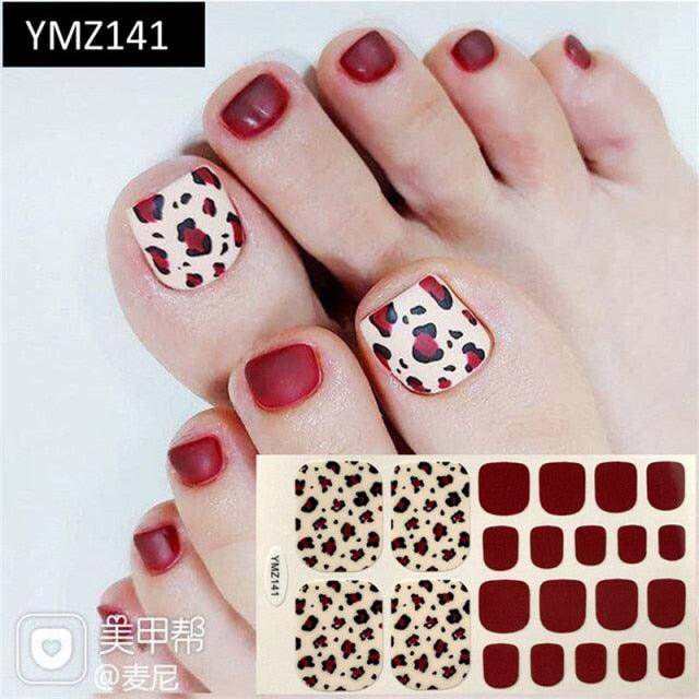 Calcomanías de Arte para Uñas de Pies Impermeables Premium - Patrones Mixtos