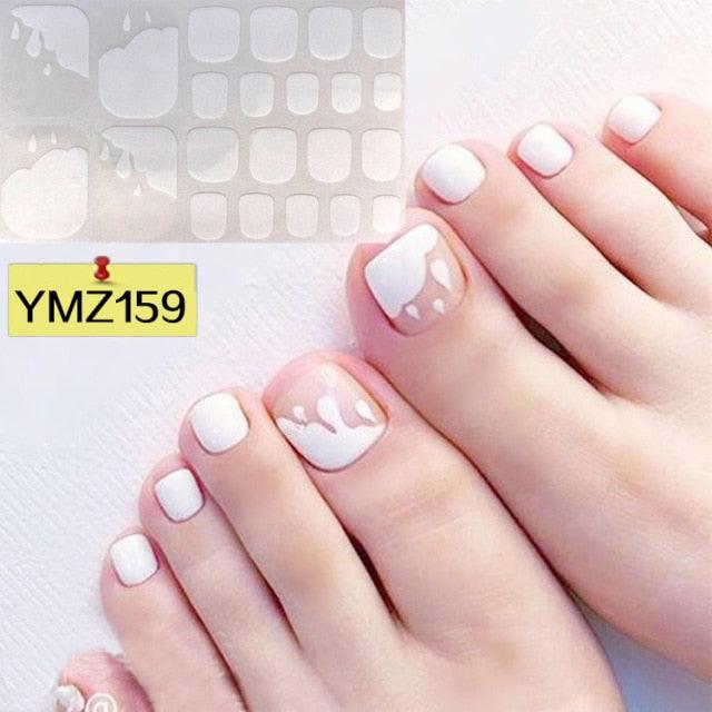 Calcomanías de Arte para Uñas de Pies Impermeables Premium - Patrones Mixtos