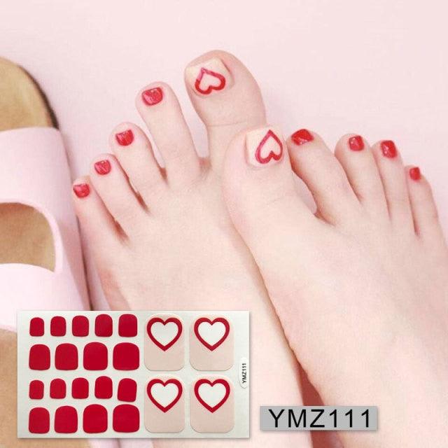Calcomanías de Arte para Uñas de Pies Impermeables Premium - Patrones Mixtos