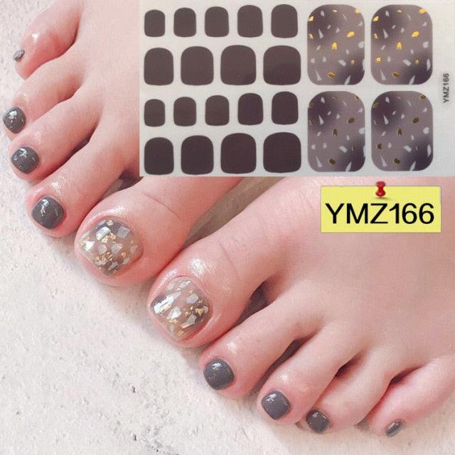 Calcomanías de Arte para Uñas de Pies Impermeables Premium - Patrones Mixtos