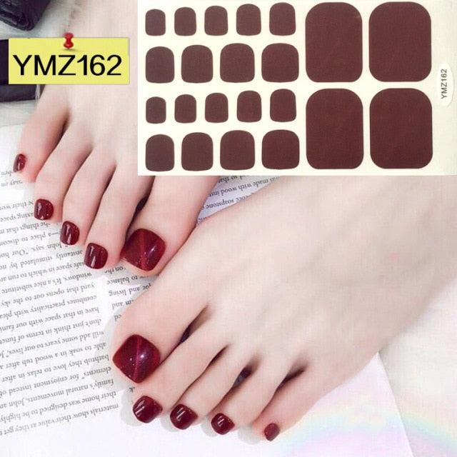 Calcomanías de Arte para Uñas de Pies Impermeables Premium - Patrones Mixtos