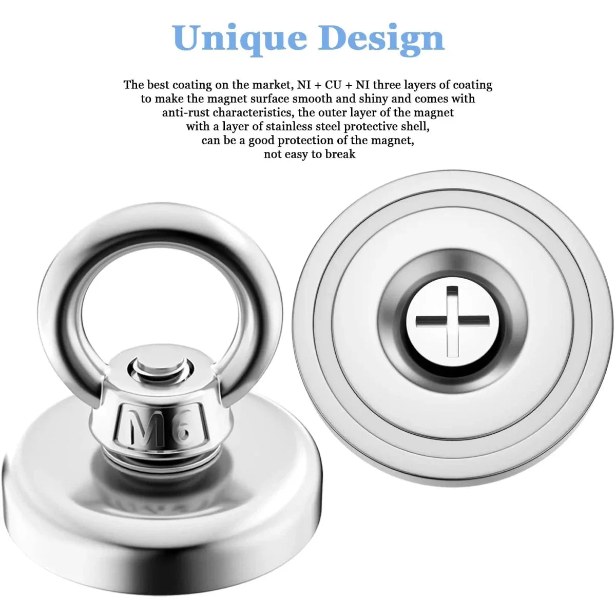 Super Strong Neodymium Fishing Magnet with Countersunk Hole
