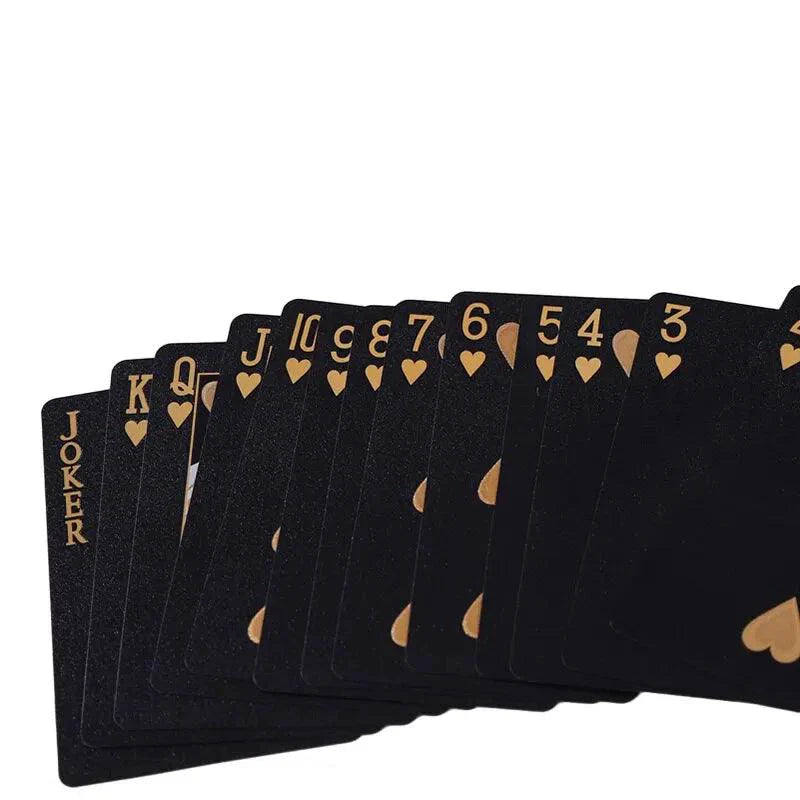 Color Black Gold Waterproof Playing Card Game